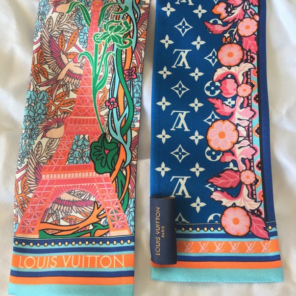 Authentic Louis Vuitton Silk Pink Tribute To Bandeau Twilly Scarf – Paris  Station Shop